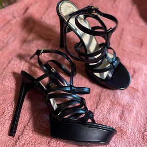 GUESS Strappy Platform Sandals Eleri, Women's 9